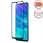 Защитное стекло 3D для Huawei P Smart (2019) [изогнутое клеится на весь экран] Red Line (черное)