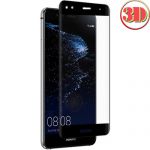 Защитное стекло 3D для Huawei P10 Lite [изогнутое на весь экран] (черное)