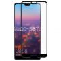 Защитное стекло 3D для Huawei P20 [изогнутое на весь экран] (черное)