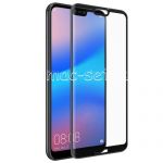 Защитное стекло 3D для Huawei P20 Lite [изогнутое на весь экран] (черное)