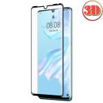 Защитное стекло 3D для Huawei P30 Pro [изогнутое на весь экран] (черное)