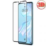 Защитное стекло 3D для Huawei P30 [изогнутое на весь экран] Red Line (черное)