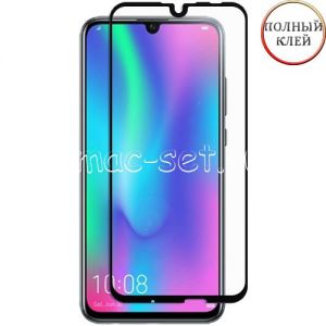 Защитное стекло для Huawei Honor 10 Lite [клеится на весь экран] (черное)