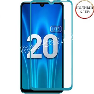 Защитное стекло для Huawei Honor 20S / 20 Lite [клеится на весь экран] Red Line (синее)