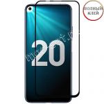 Защитное стекло для Huawei Honor 20 / 20 Pro [клеится на весь экран] Red Line (черное)
