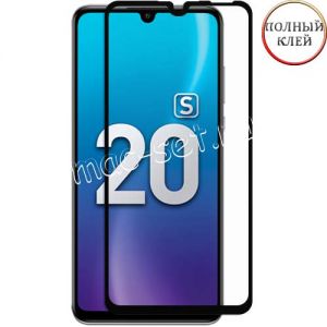 Защитное стекло для Huawei Honor 20S / 20 Lite [клеится на весь экран] Red Line (черное)