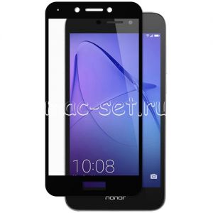 Защитное стекло для Huawei Honor 6A [на весь экран] (черное)