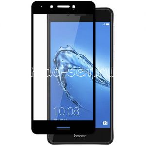 Защитное стекло для Huawei Honor 6C [на весь экран] (черное)