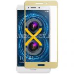 Защитное стекло для Huawei Honor 6X [на весь экран] (золотистое)