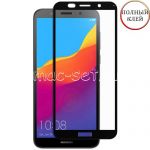 Защитное стекло для Huawei Honor 7A [клеится на весь экран] (черное)
