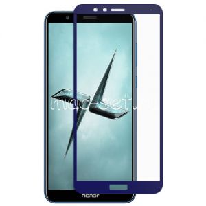 Защитное стекло для Huawei Honor 7X [на весь экран] (синее)