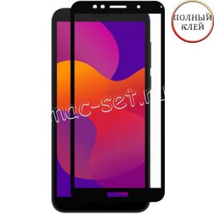 Защитное стекло для Huawei Honor 9S [клеится на весь экран] Red Line (черное)