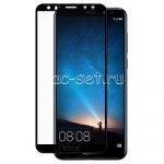 Защитное стекло для Huawei Nova 2i / Mate 10 Lite [на весь экран] (черное)