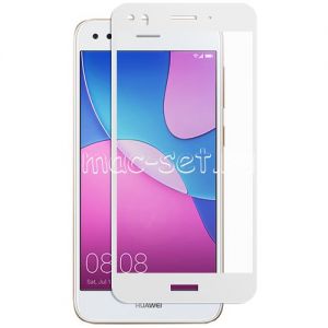 Защитное стекло для Huawei Nova Lite (2017) [на весь экран] (белое)
