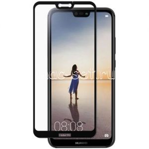 Защитное стекло для Huawei P20 Lite [на весь экран] (черное)
