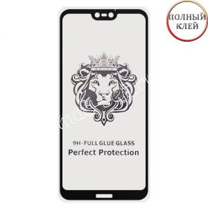 Защитное стекло для Huawei P20 Lite [клеится на весь экран] Premium (черное)
