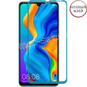Защитное стекло для Huawei P30 Lite [клеится на весь экран] Red Line (синее)