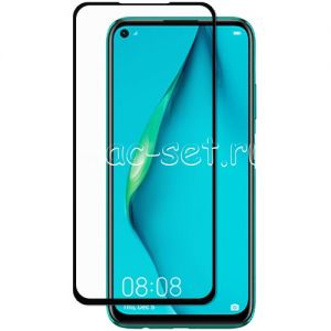Защитное стекло для Huawei P40 Lite [на весь экран] (черное)