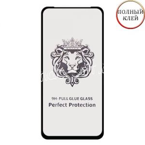 Защитное стекло для Huawei P40 Lite E [клеится на весь экран] Premium (черное)