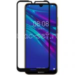 Защитное стекло для Huawei Y6 (2019) [на весь экран] (черное)