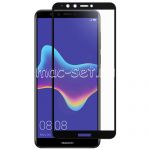 Защитное стекло для Huawei Y9 (2018) [на весь экран] (черное)