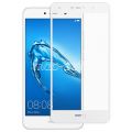 Защитное стекло для Huawei Y7 (2017) [на весь экран] (белое)