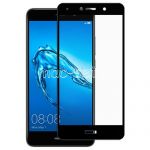 Защитное стекло для Huawei Y7 (2017) [на весь экран] (черное)