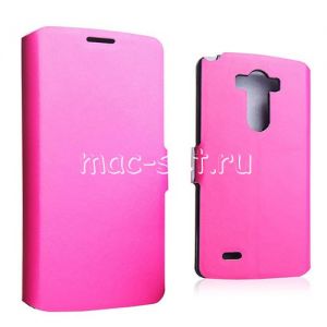 Чехол-книжка кожаный для LG G3 D855 / Dual D856 (розовый) Doormoon