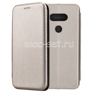Чехол-книжка кожаный для LG G6 / G6+ H870 (серый) Fashion Case