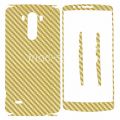 Виниловая наклейка "карбон" для LG G3 D855 / Dual D856 [комплект] (золотистая)