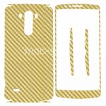 Виниловая наклейка "карбон" для LG G3 D855 / Dual D856 [комплект] (золотистая)