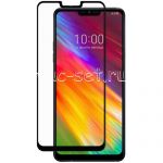 Защитное стекло для LG G7 Fit [на весь экран] (черное)