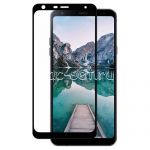 Защитное стекло для LG Q7 / Q7+ [на весь экран] (черное)
