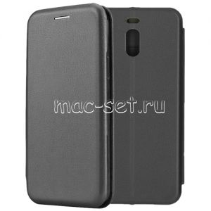 Чехол-книжка кожаный для Meizu M6 Note (черный) Fashion Case
