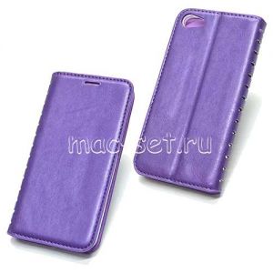 Чехол-книжка кожаный для Meizu U10 (сиреневый) Book Case New