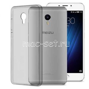Чехол-накладка силиконовый для Meizu M3E (серый 0.5мм)