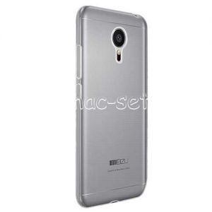 Чехол-накладка силиконовый для Meizu MX5 ультратонкий (серый)