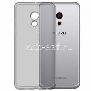 Чехол-накладка силиконовый для Meizu Pro 6 / Pro 6S (серый 0.5мм)