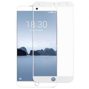 Защитное стекло для Meizu 15 Lite [на весь экран] (белое)