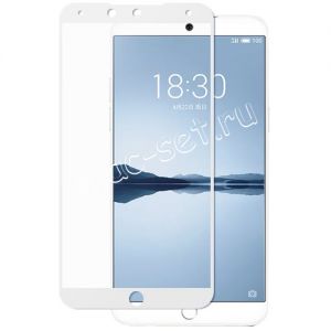 Защитное стекло для Meizu 15 Plus [на весь экран] Aiwo (белое)