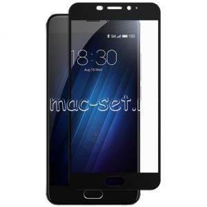 Защитное стекло для Meizu M3E [на весь экран] (черное)