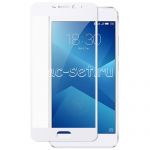 Защитное стекло для Meizu M5 Note [на весь экран] (белое)