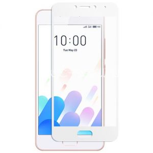 Защитное стекло для Meizu M5c [на весь экран] (белое)