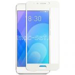 Защитное стекло для Meizu M6 Note [на весь экран] (белое)