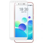 Защитное стекло для Meizu M8c [на весь экран] (белое)
