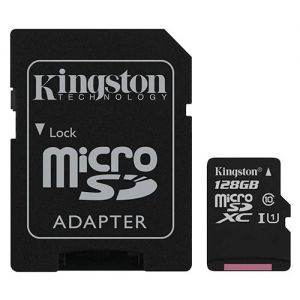 Карта памяти microSDXC Kingston Canvas Select SDCS/128GB + SD adapter (128Gb)