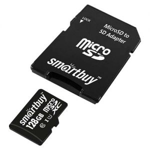 Карта памяти microSDXC SmartBuy SB128GBSDCL10-01 + SD Adapter (128Gb)