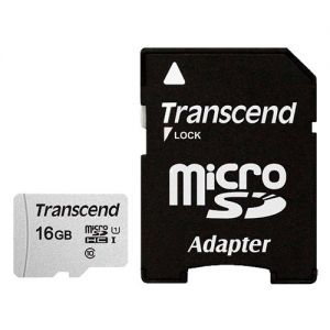 Карта памяти microSDHC Transcend TS16GUSD300S-A + SD adapter (16Gb)
