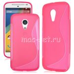 Чехол-накладка силиконовый для Motorola Moto G 2nd Gen (розовый) S-Line