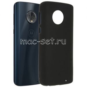 Чехол-накладка силиконовый для Motorola Moto G6 Plus (черный 1.2мм)